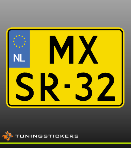 Philadelphia Opeenvolgend spectrum Reflecterende motorkentekensticker NL (1101) | TuningStickers.nl
